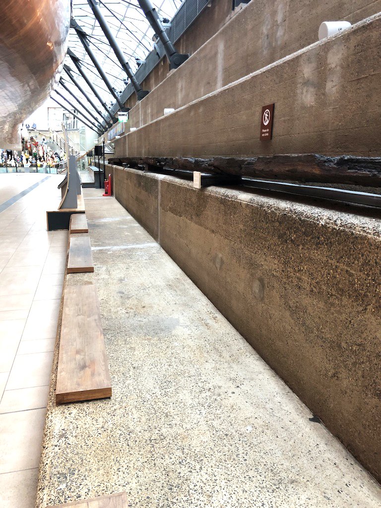 The Cutty Sark’s Rock Elm Plank, prior to installation of custom-made protective barriers.